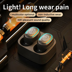 Wireless Bluetooth Headset Touch Light Mini