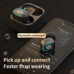 Wireless Bluetooth Headset Touch Light Mini