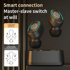 Wireless Bluetooth Headset Touch Light Mini