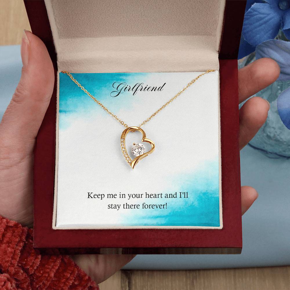 Forever Love Necklace - For Girlfriend Keep Me In Your Heart