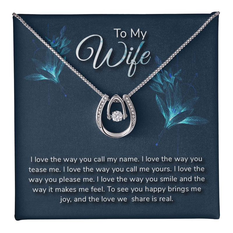 Lucky In Love Necklace - For Wife From Husband