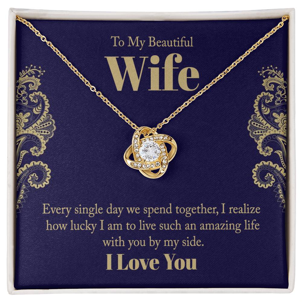 Love Knot Necklace - For Wife From Husband