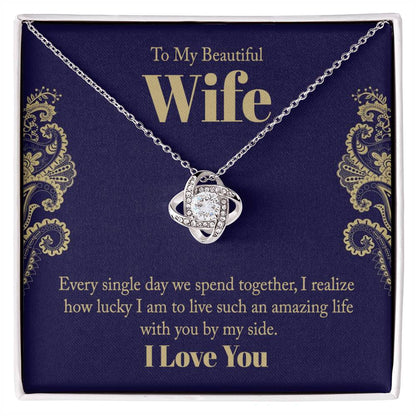 Love Knot Necklace - For Wife From Husband