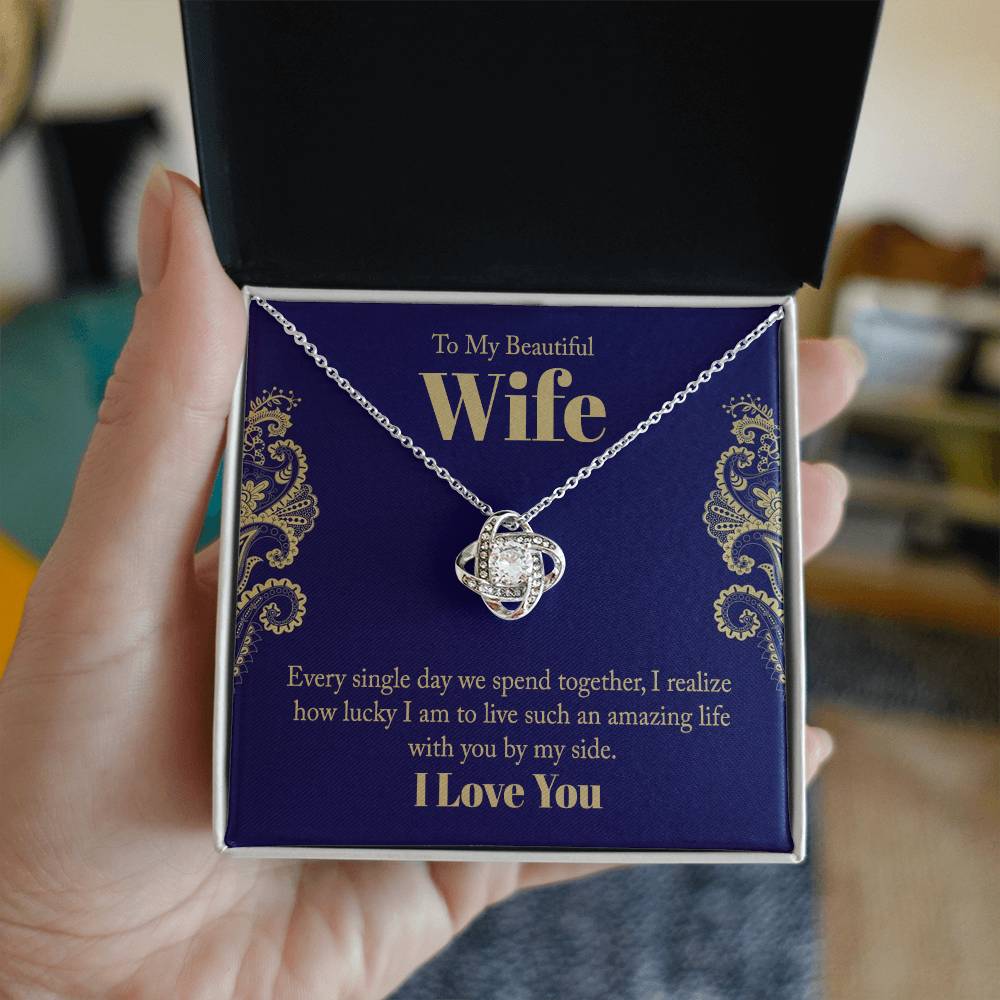 Love Knot Necklace - For Wife From Husband