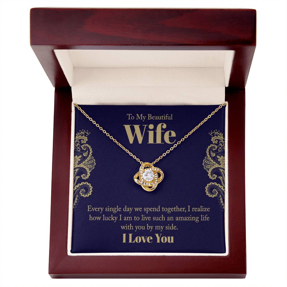 Love Knot Necklace - For Wife From Husband