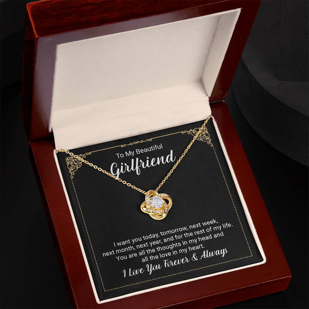 Love Knot Necklace - For Girlfriend I Want You