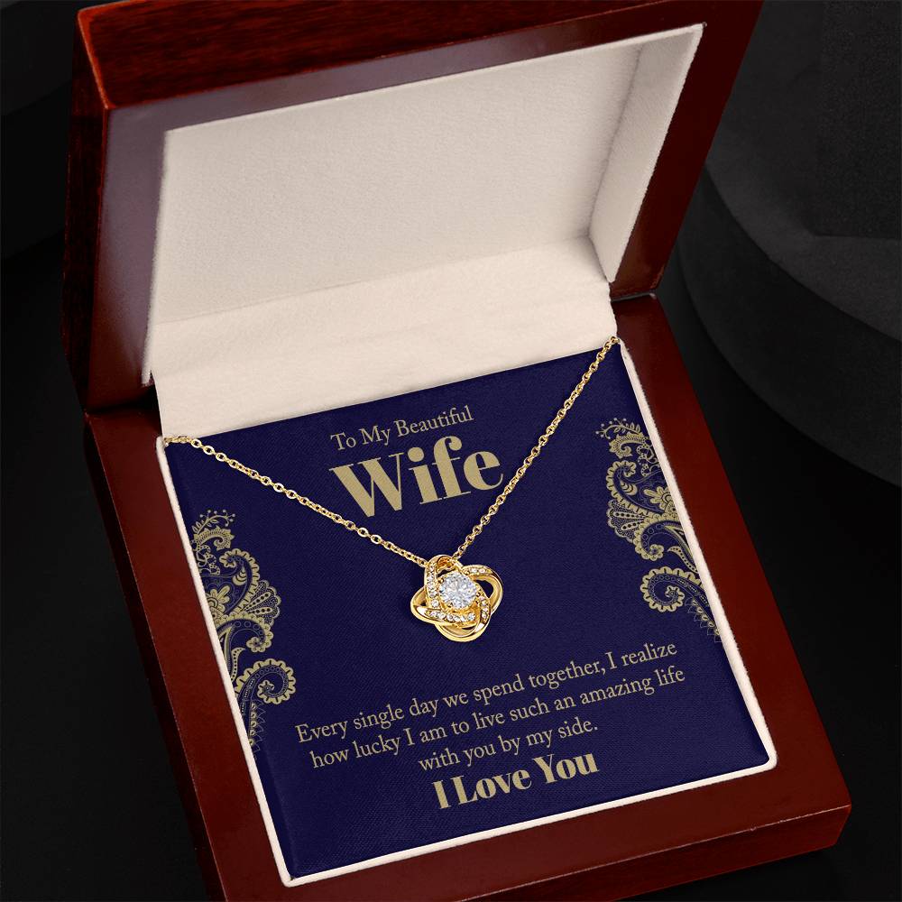 Love Knot Necklace - For Wife From Husband