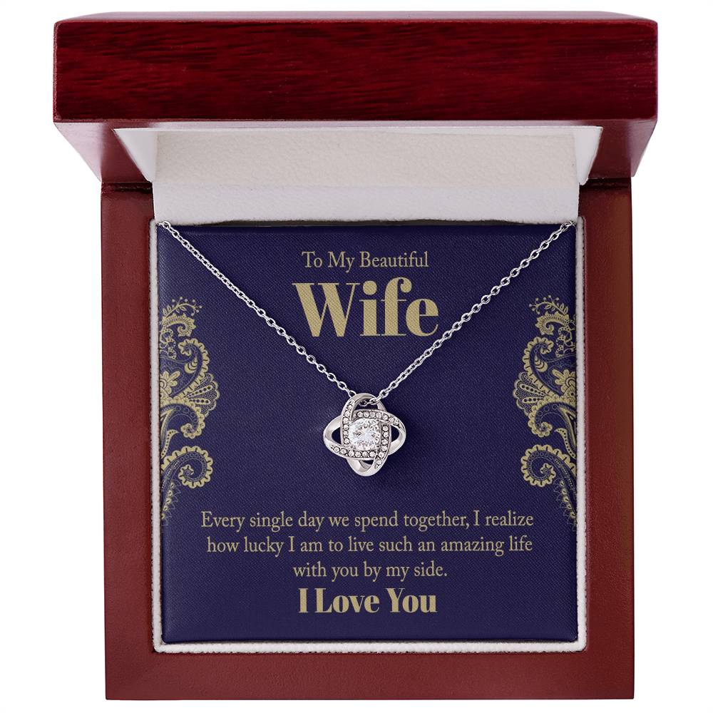 Love Knot Necklace - For Wife From Husband