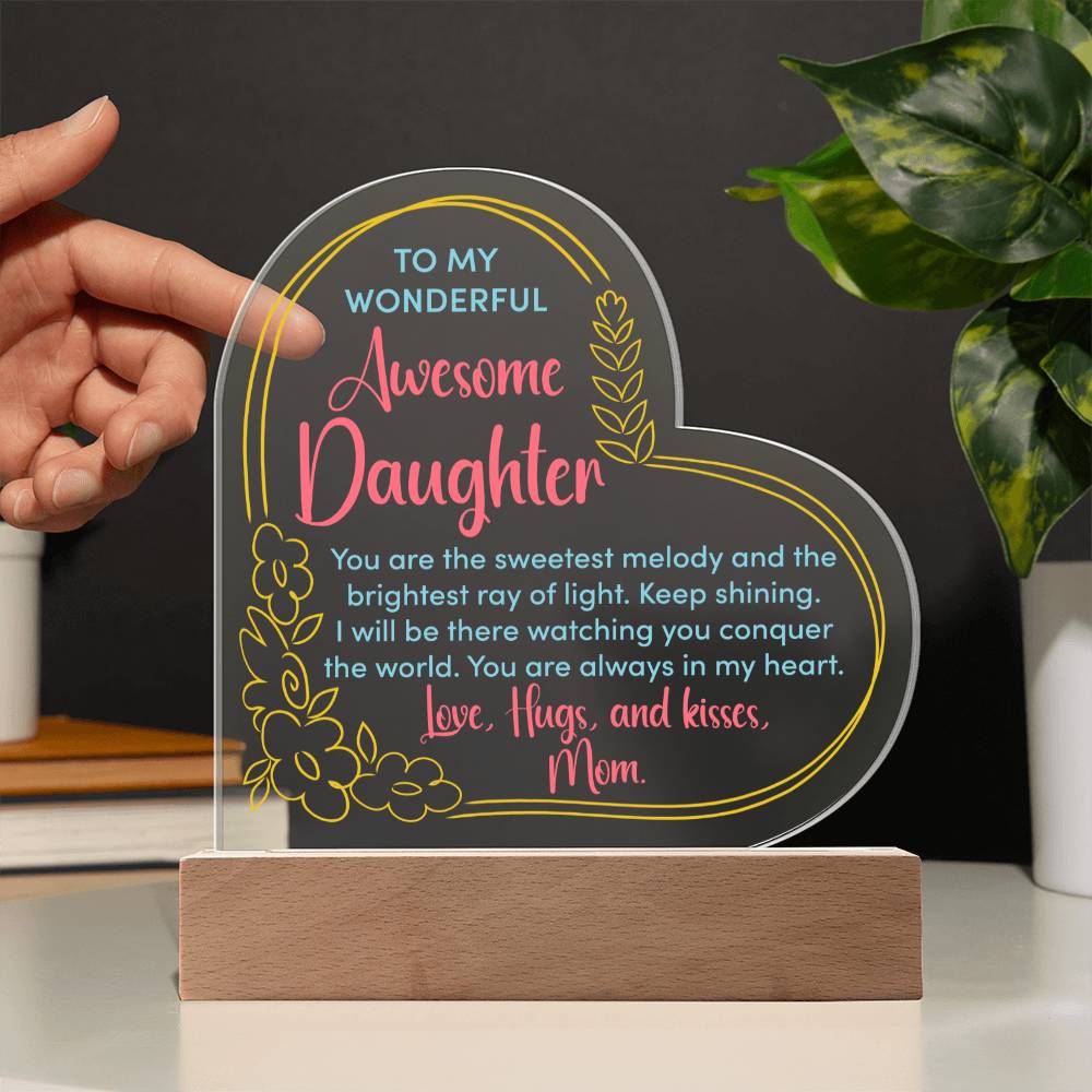 Heart Acrylic Plaque - Daughter