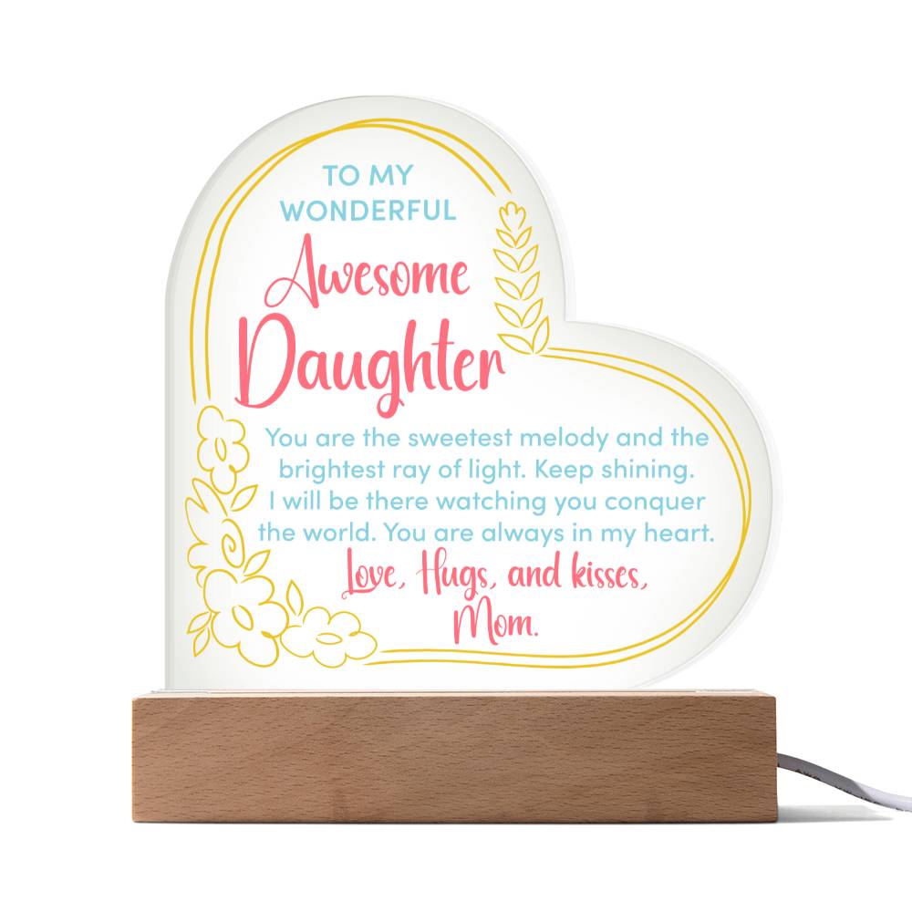 Heart Acrylic Plaque - Daughter