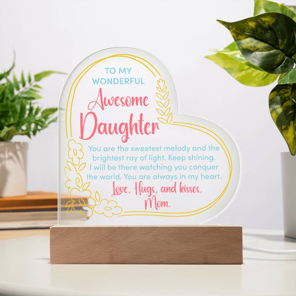 Heart Acrylic Plaque - Daughter