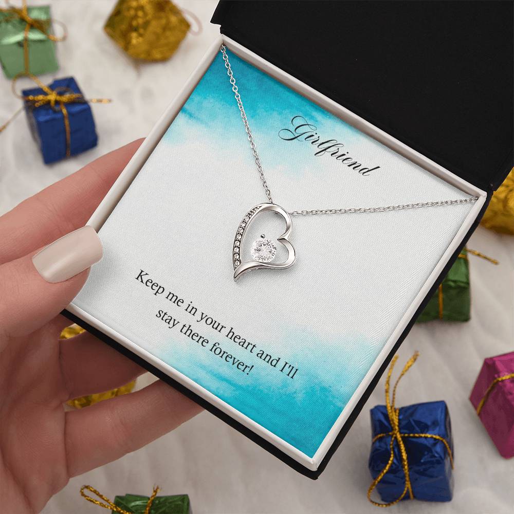 Forever Love Necklace - For Girlfriend Keep Me In Your Heart