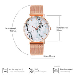 Rose Gold Mesh Women's Wrist Watch